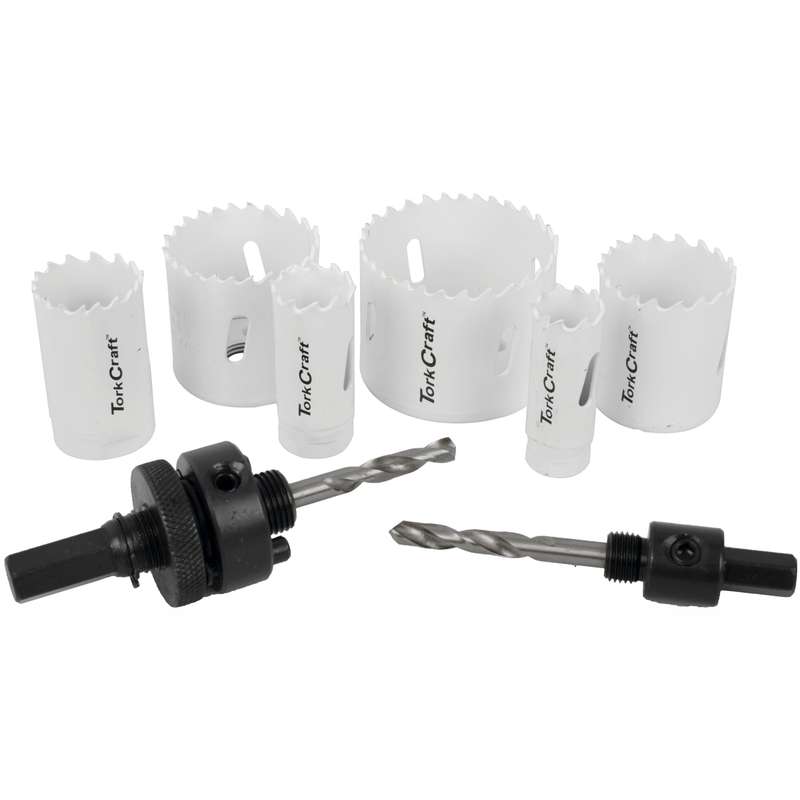 Holesaw set 9pc in case bi-metal 19 22 29 38 44 57mm