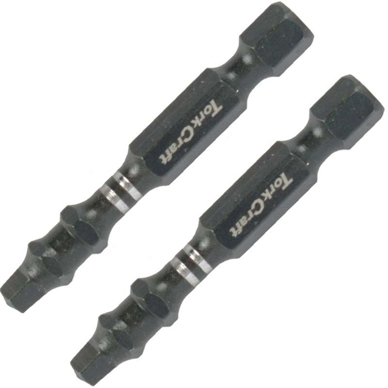 Impact square sq no.3 x 50mm pwr bit 2/card sq3