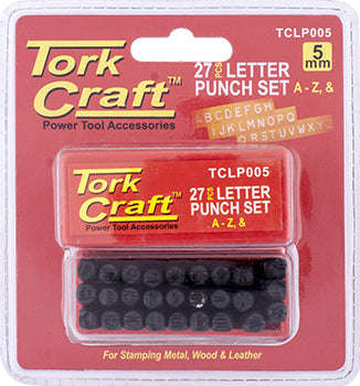 Letter punch set 5mm (a-z) capital black finish