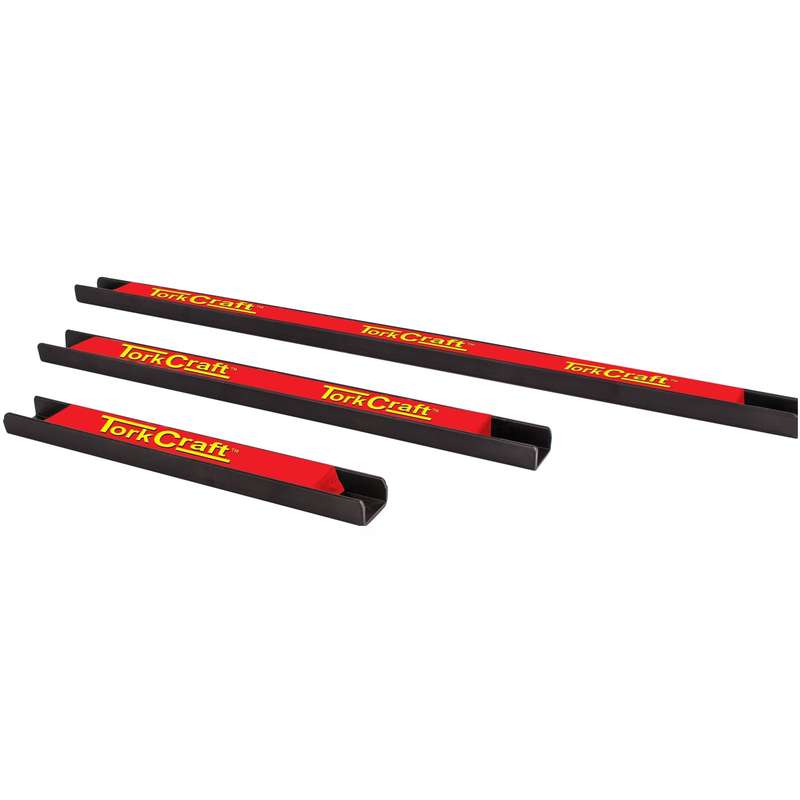 Magnetic tool rail holder 3pce set organiser 200 305 460mm bar length