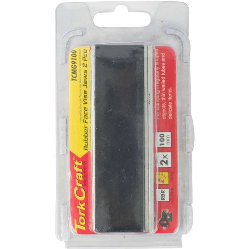 Vice jaws magnetic alum. 100mm x 32mm 2pc rubber face