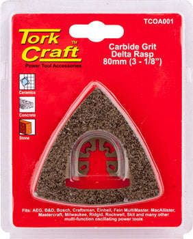 Quick change carbide grit delta rasp 80mm(3-1/8')