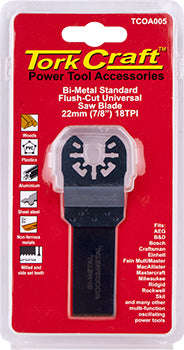 Quick change flush cut metal saw blade 22mm(7/8')18tpi