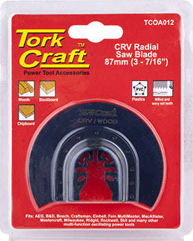 Quick change radial saw blade 87mm(3-7/16') crv