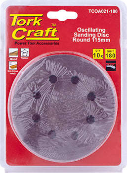 Oscillating sandpaper a/o 115mm 10pc round 180grit