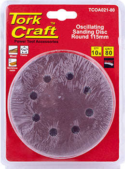 Oscillating sandpaper a/o 115mm 10pc round 80grit