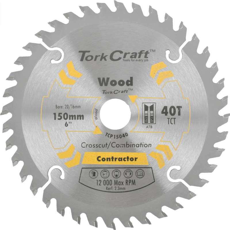 Blade contractor 150 x 40t 20/16 circular saw tct