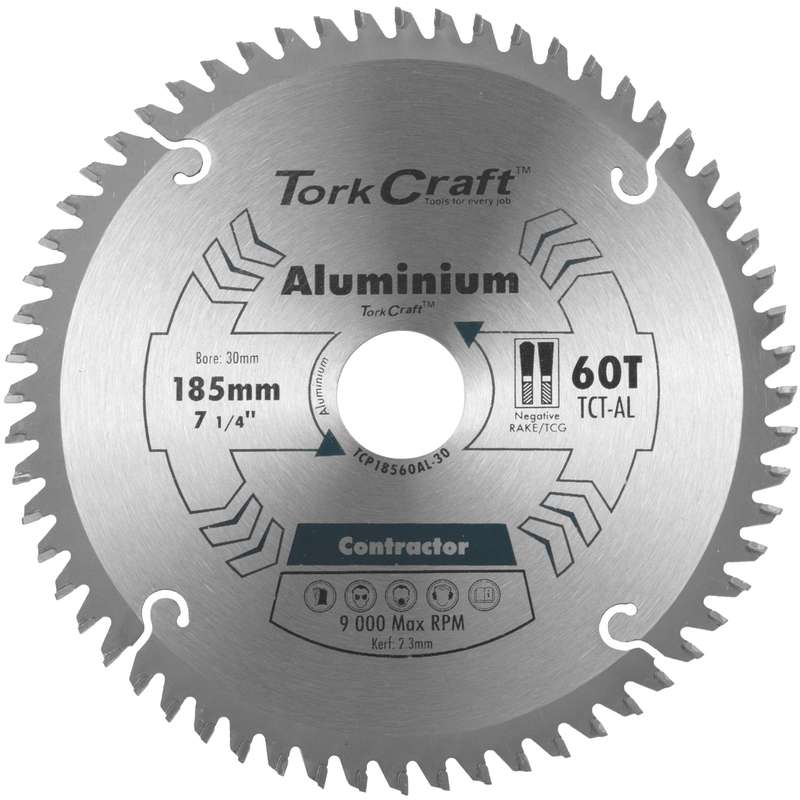 Blade contractor alum 185 x 60t 30 circular saw tct