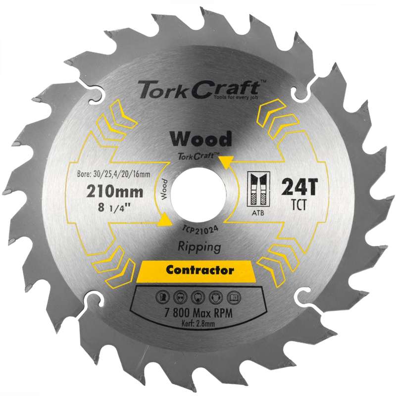 Blade contractor 210 x 24t 30/1/20/16 circular saw tct
