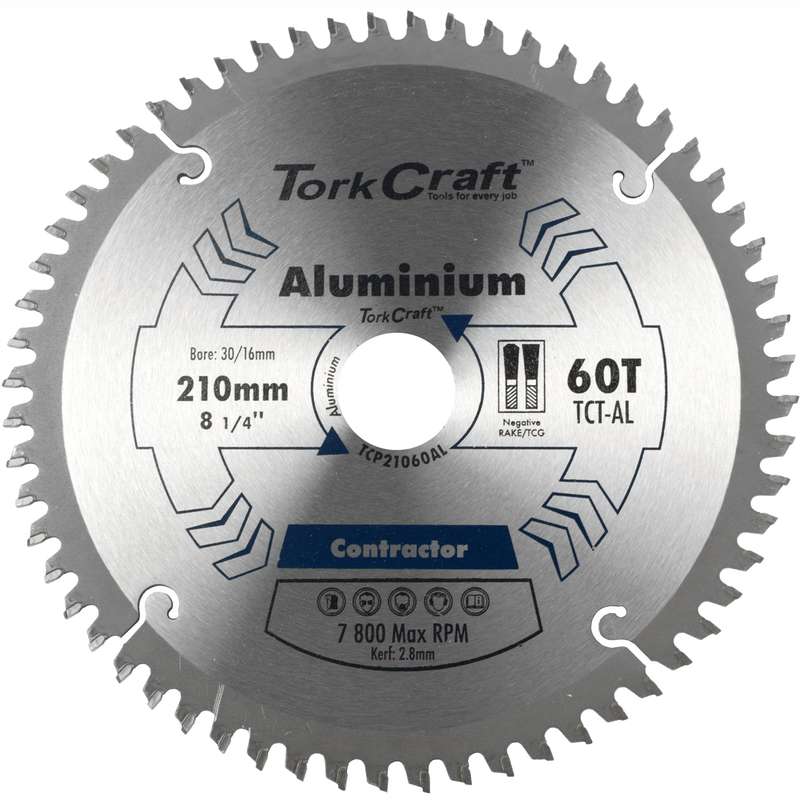 Blade contactor alum 210 x 60t 30/16 circular saw tct