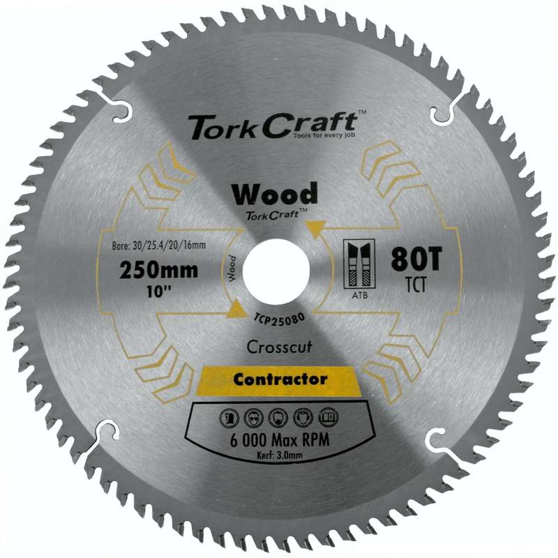Blade contractor 250 x 80t atb 30/16 circular saw tct