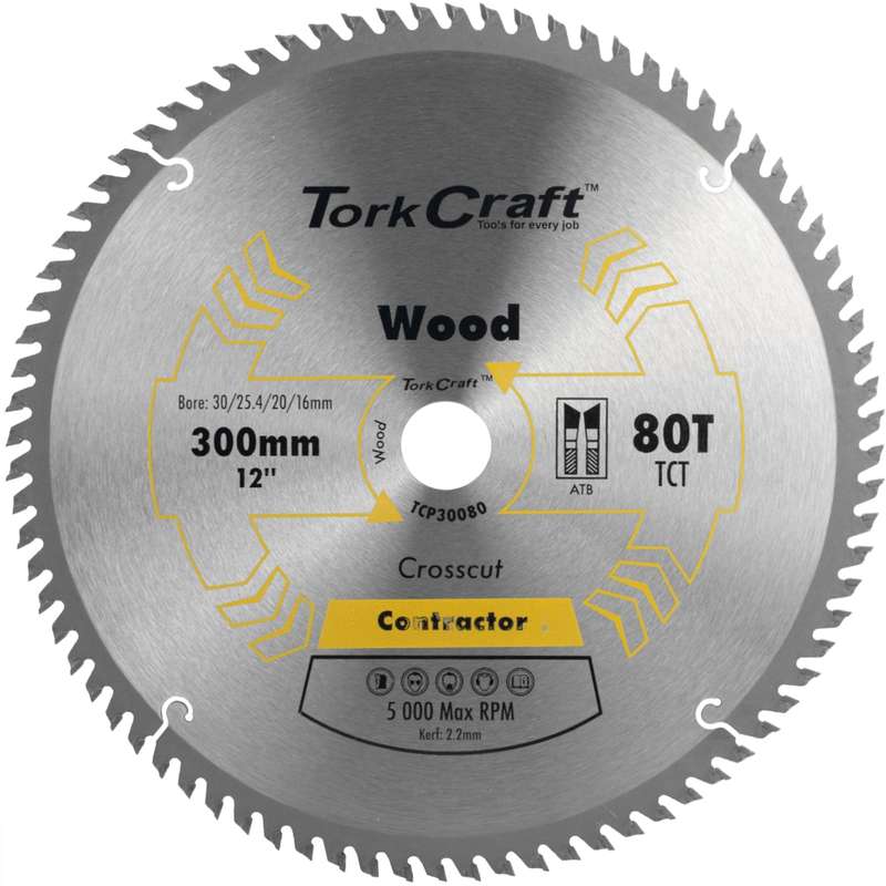 Blade contractor 300 x 80t 30/1/20/16 circular saw tct