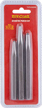 Tork craft center punch set 3pc