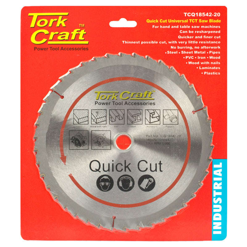 Universal quick cut tct blade 185x42t 20-16
