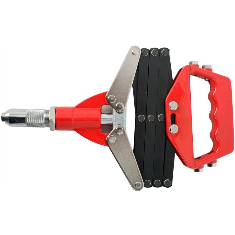 Lazy tong hand pop riveter  6.4mm max 3 jaw h/duty