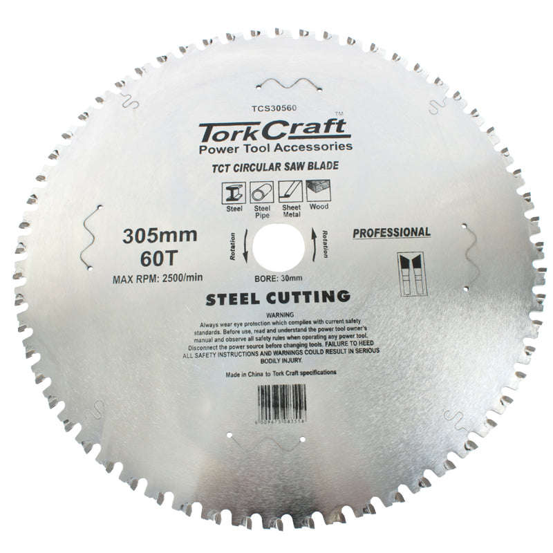 Tct blade steel cutting 305x60t 30mm