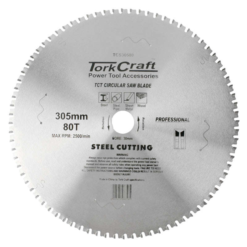 Tct blade steel cutting 305x80t 30mm