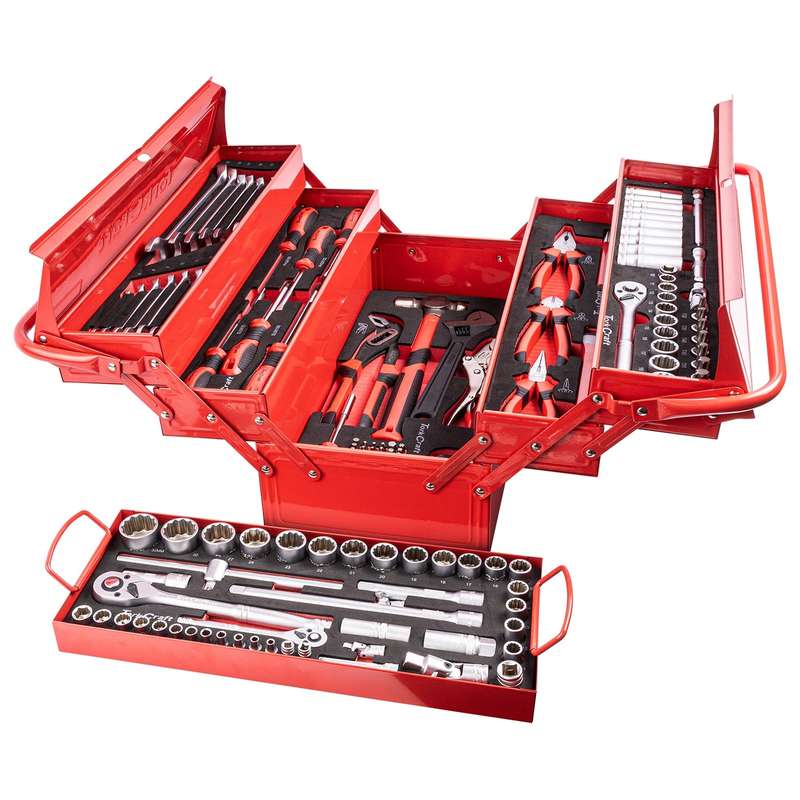 Mechanics cantilever tool box 172pc 6 x tray 470 x220x230mm