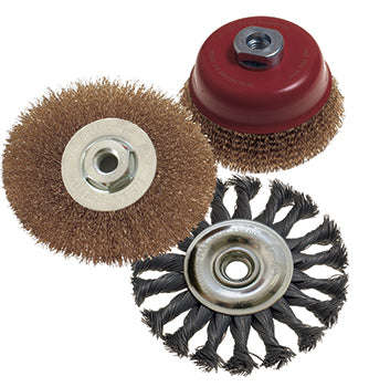 Wire brush set 3pce 100mm twist knot wheel