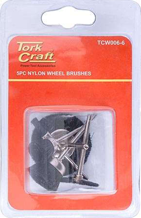 Wire brushes mini 5pc nylon 3.2mm shaft assorted shapes