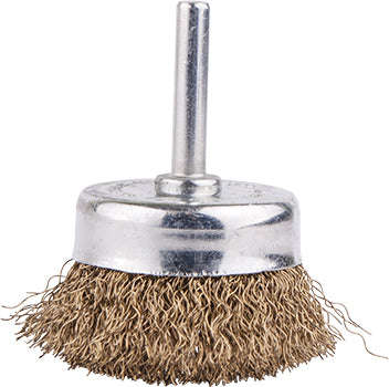 Wire cup brush 50mm x 6mm shaft