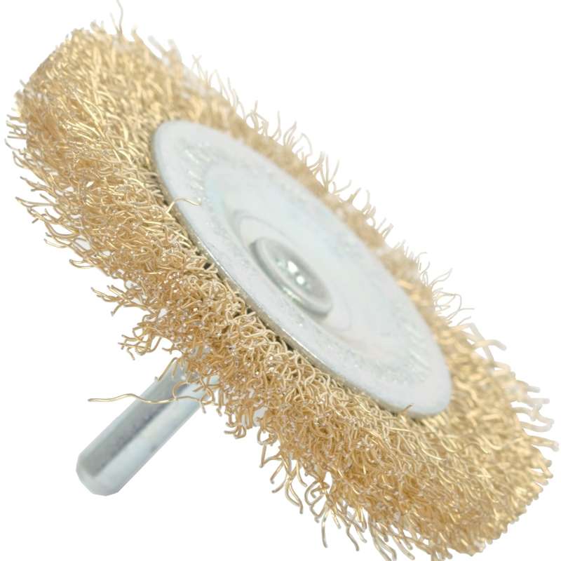 Wire wheel brush 50mm x 6mm shaft