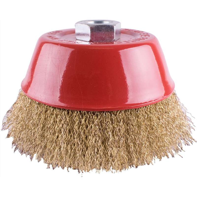 Wire cup brush crimped 125mmxm14 bulk