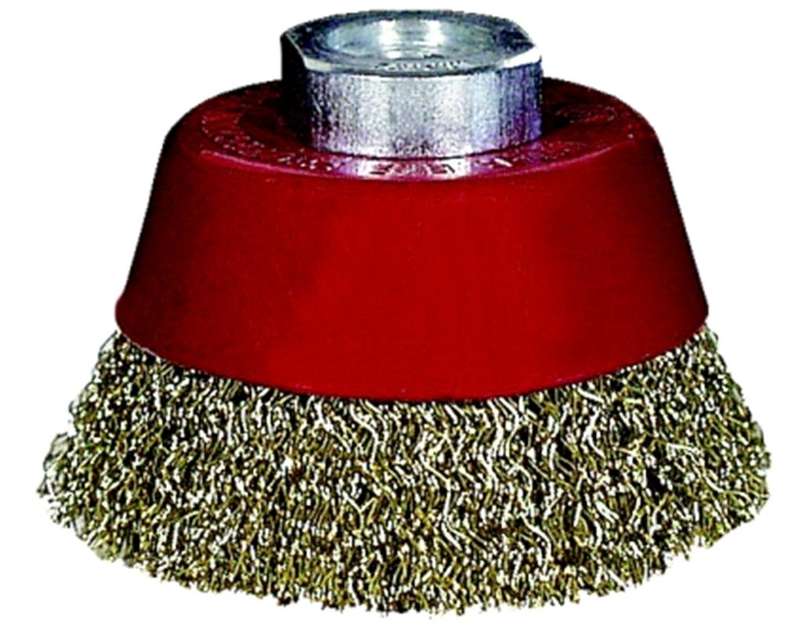 Wire cup brush crimped 150mmxm14 blister
