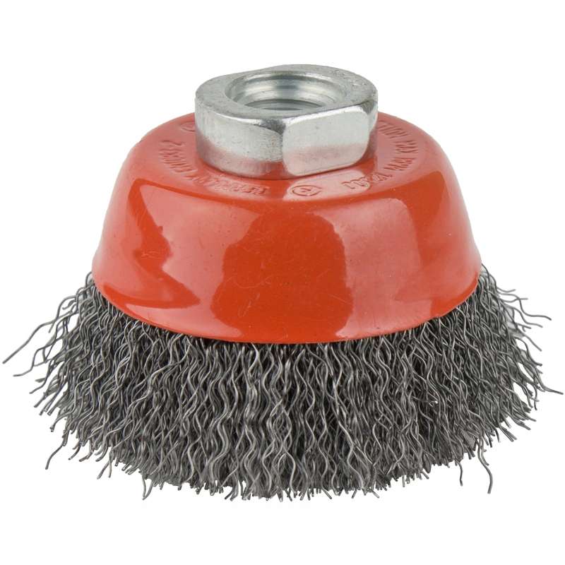 Wire cup brush crimped plain 60mmxm14  blister