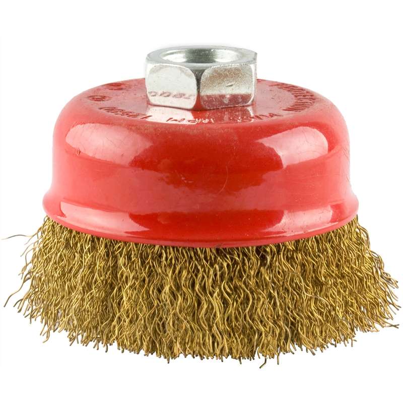 Wire cup brush crimped 75mmxm14 bulk