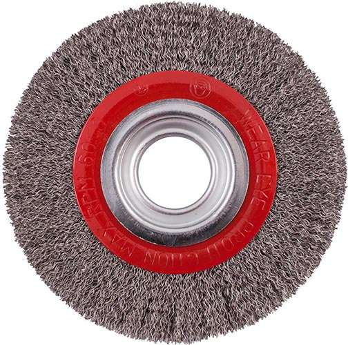 Wire wheel brush 150mm x 25mm stainless steel bench grinder