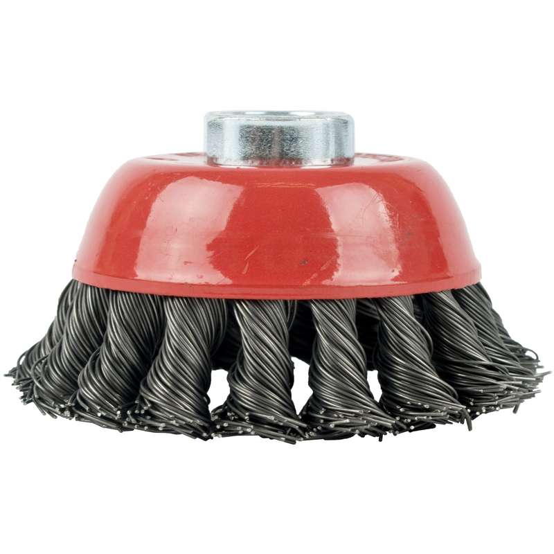 Wire cup brush twisted 100mmxm14 blister