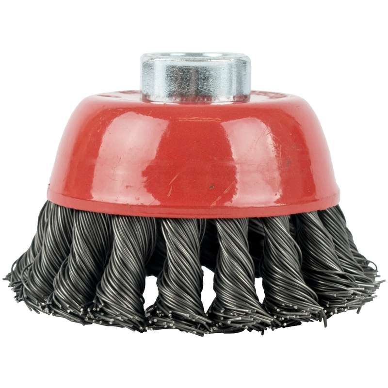 Wire cup brush twisted 80mm x m14 blister