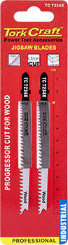 T-shank jigsaw blade for wood 2.3mm 9tpi 95mm 2pc