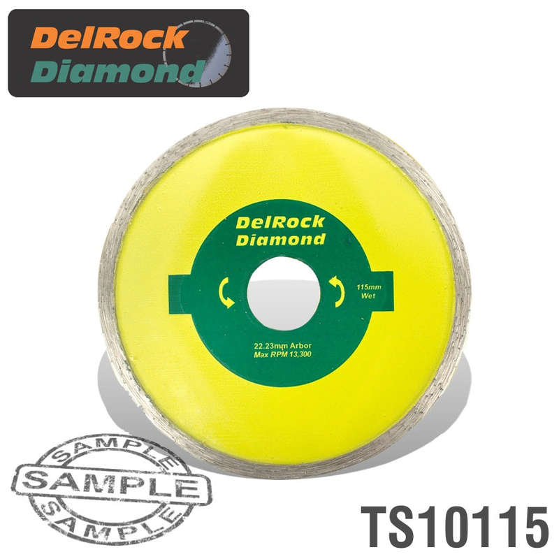 Diamond blade 115mm cont. rim delrock