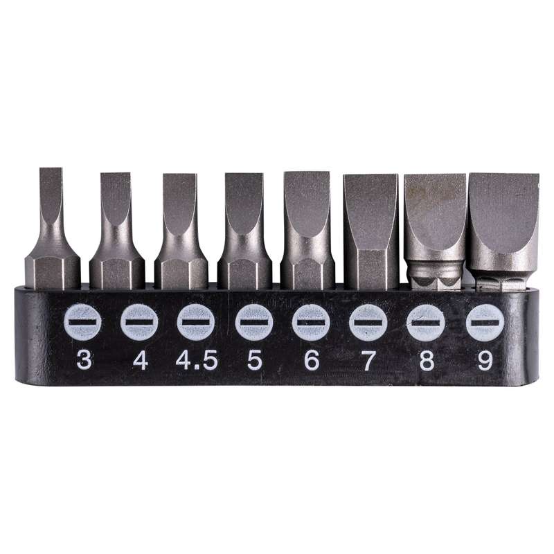Insert bit set 8pce slotted 3mm-9mm 25mm
