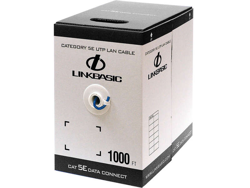 Linkbasic 305M Box Cat5e Solid Blue UTP Cable
