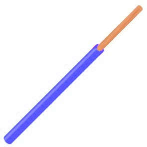 Wire solid tinned od=1.6mm blue - mpq=10m ul1007-solid-awg22-blue