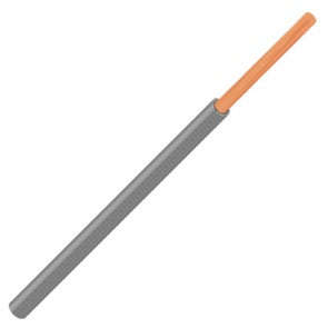Wire m/s csa=0.34 o=1.6 grey - 10m/roll ul1007-str-awg22-gy