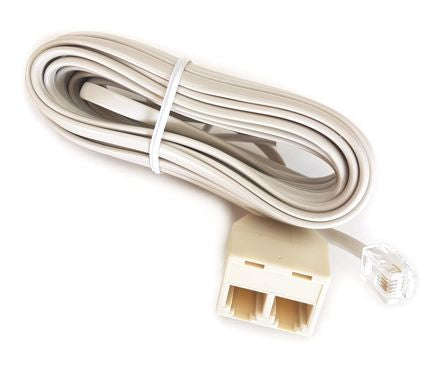 Lead rj11-plug to 2xrj11-sockets l=4.5m beige x983940b-beige-4m5