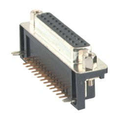 Socket d-sub 25w pcb r/a metal 8.1mm yfr25s
