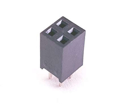 Socket housed dil 4-w p=2.54mm yts2n04