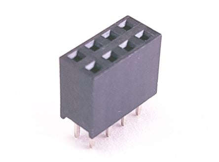 Socket housed dil 8-w p=2.54mm yts2n08