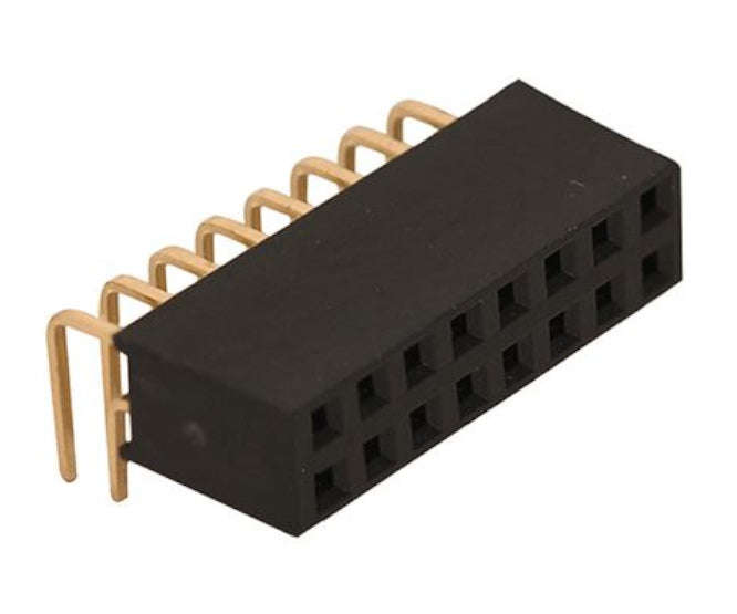 Socket dil r/a housed 2.54 16w yts2r16