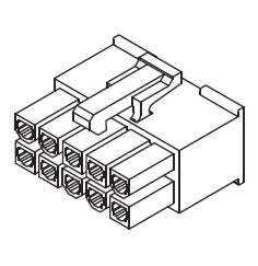 Housing socket dual row 12w 5557 yy8cra12