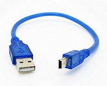 Lead usb a-plug to 5p mini b-plug 1m blue zr07016-1-bl *dbk*