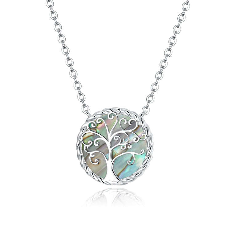 S925 Sterling Silver Colorful Tree of Life Women Nacklace Jewelry