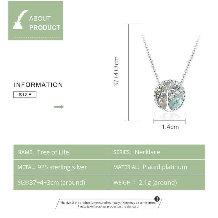 S925 Sterling Silver Colorful Tree of Life Women Nacklace Jewelry