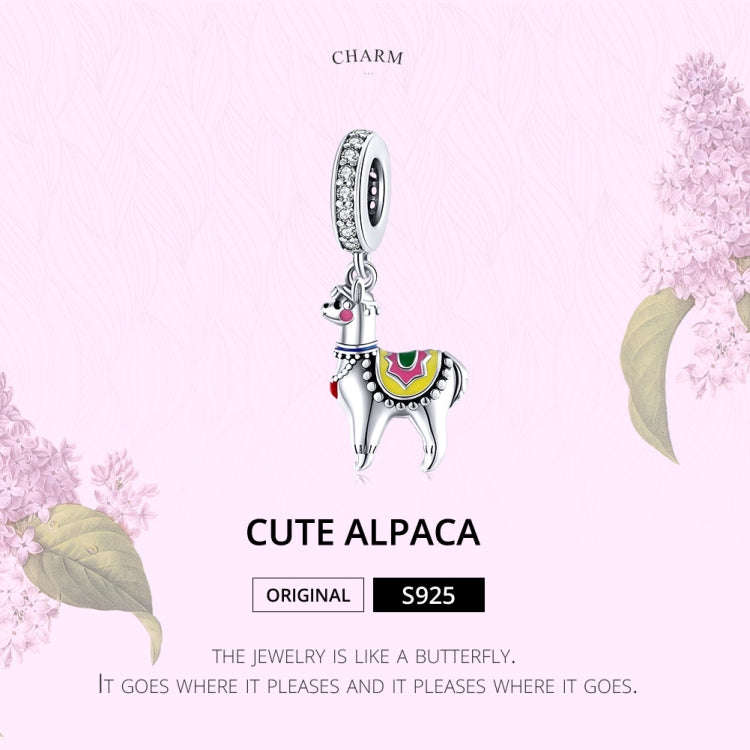 S925 Sterling Silver Cute Alpaca Pendant DIY Bracelet Necklace Accessories