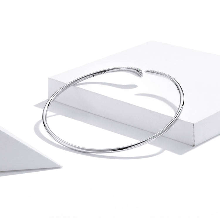 S925 Sterling Silver Snake Open Bracelet  Women Jewelry